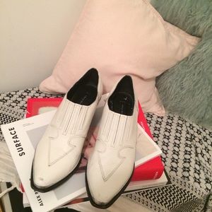 Theyskens' Theory White Ankle Boots