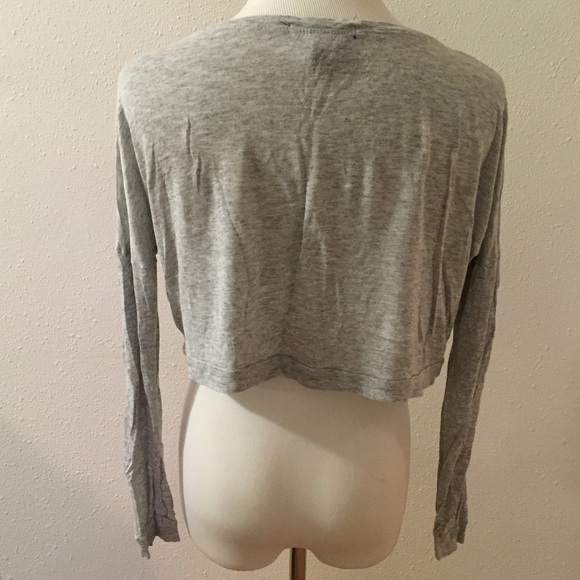 Long Sleeve Heart Crop Top - Picture 2 of 2