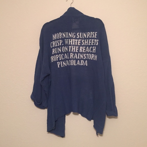 SOLD Wildfox Island List Slouch Cardigan - Picture 3 of 4