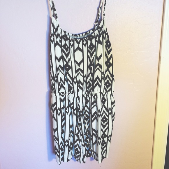 Black and white romper