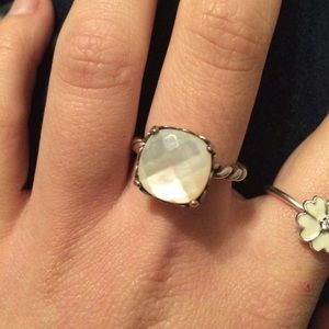 "mother of pearl" pandora ring