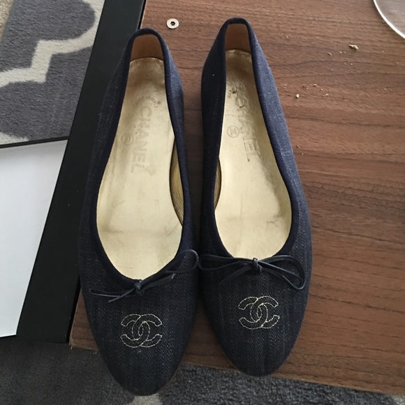 Chanel flats DK Blue - Picture 3 of 4