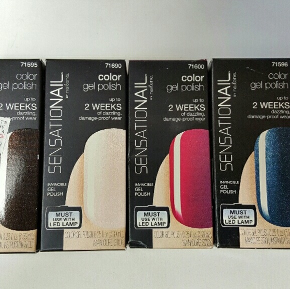 Bundle 4 Sensationail color GEL POLISH by Nailene