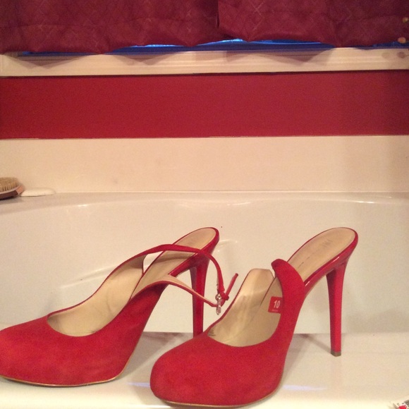 Red Suede  heels