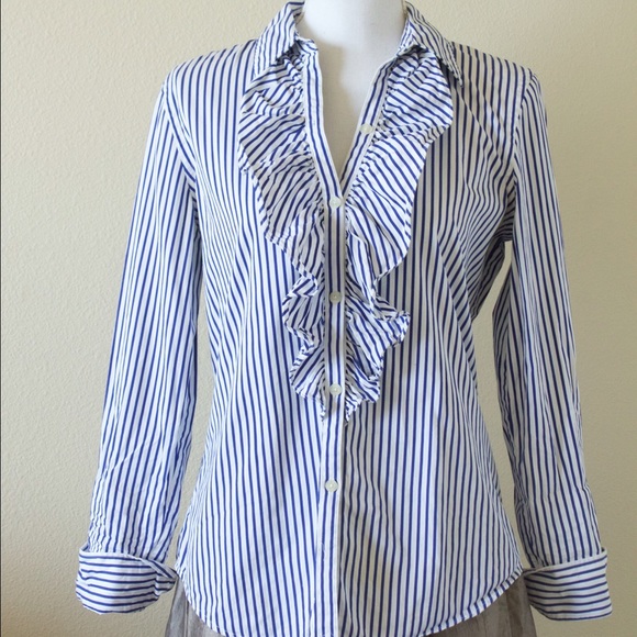 Lauren Ralph Lauren blue striped button up