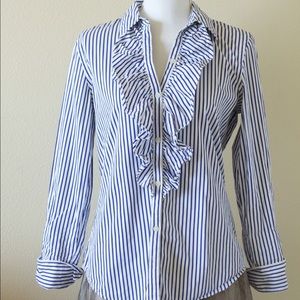 Lauren Ralph Lauren blue striped button up