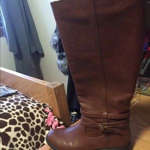 Tall brown boots