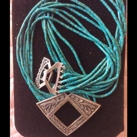 Turquoise and Silver Statement Piece