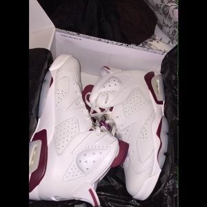 Authentic air Jordan retro 6 maroon 513-393-8107