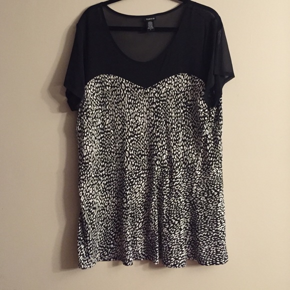Torrid Peplum 3x Cheetah Shirt
