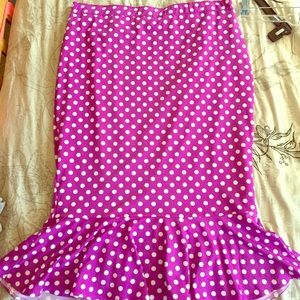 Polka dotted mermaid skirt