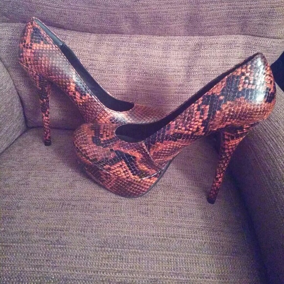 Snake skin shoes