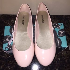 Blush pink flats