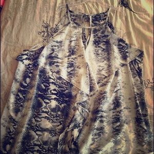 Snakeskin printed top