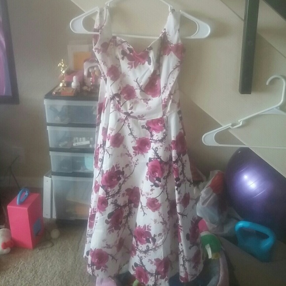 Floral halter dress