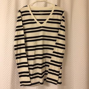 Cute like new Long Sleeve tee blue/white stripes