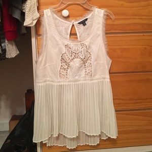 Embroidered Sheer Top