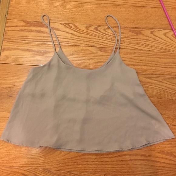 Brandy Melville Dusty Pink Flowy Crop Top