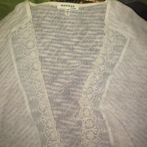 Lightweight cream laced cardigan