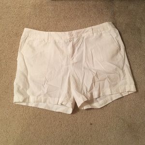 White Linen Shorts