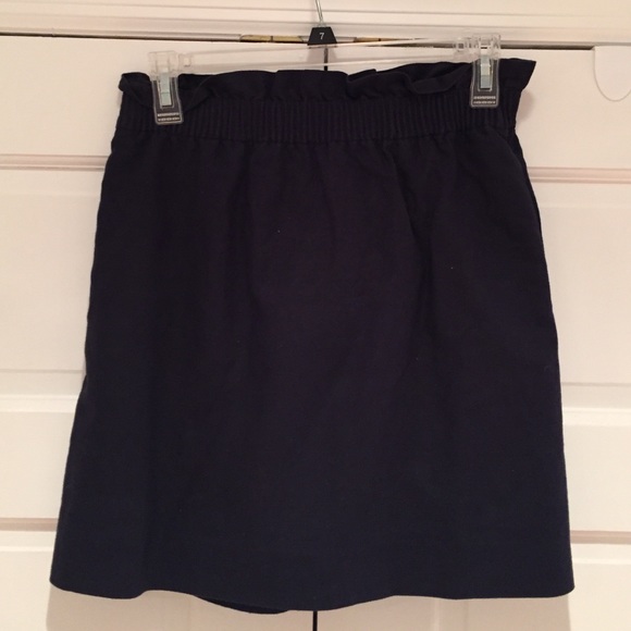 Jcrew navy linen skirt