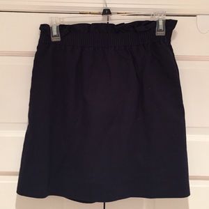 Jcrew navy linen skirt