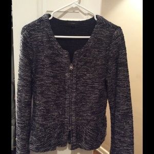 J. Crew Medium Black and White Tweed Jacket