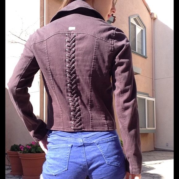 lace up back jacket