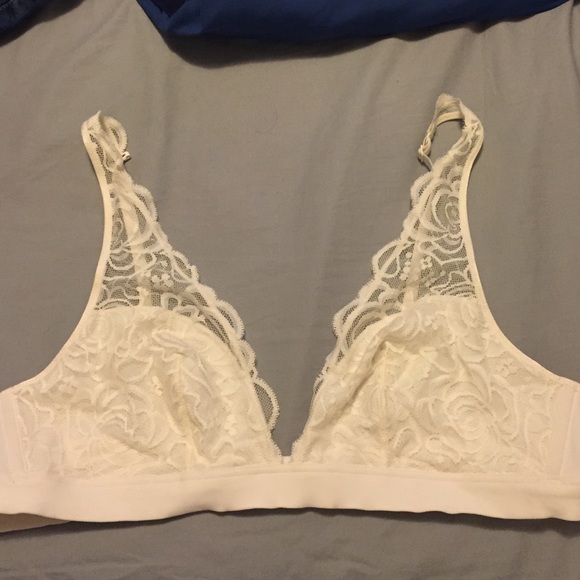 Pink Lace Plunge Bralette