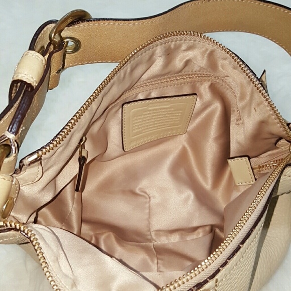 Coach Black Leather Teri Shoulder Bag Gold Hardware Coach Leather Purse