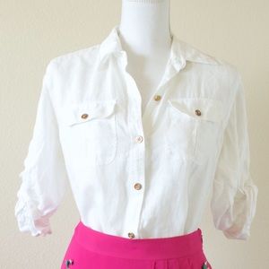 Lauren Ralph Lauren white anchor blouse