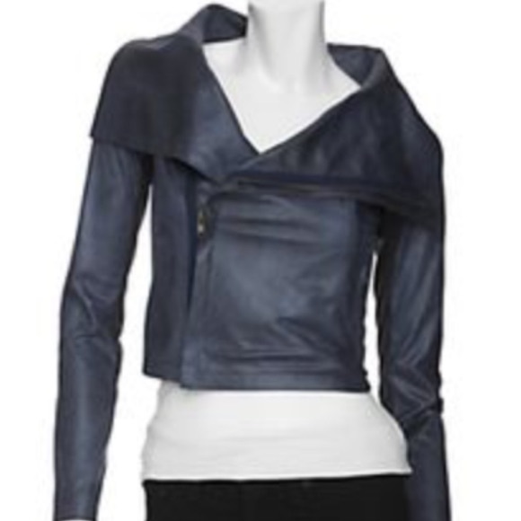 Georgie Blue Moto Jacket (Intermix Exclusive) - Picture 1 of 3
