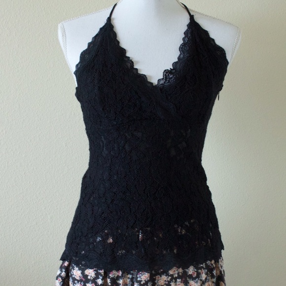 The limited lace halter top
