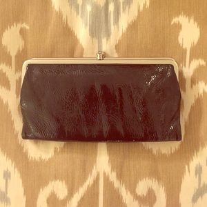 Hobo Wallet Black Patent Leather