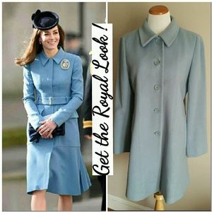 Baby Blue Wool Coat