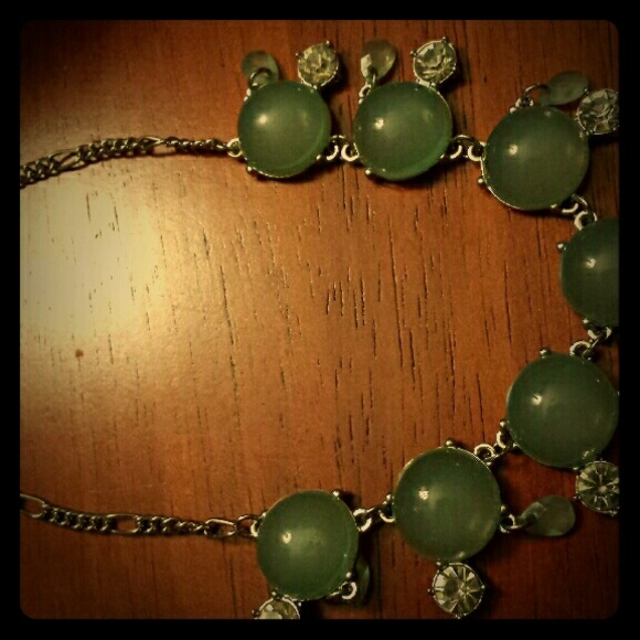 Jade necklace and earring set