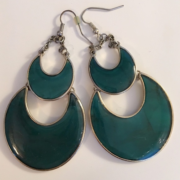 Forever 21 Jade Rounded Drop Earrings
