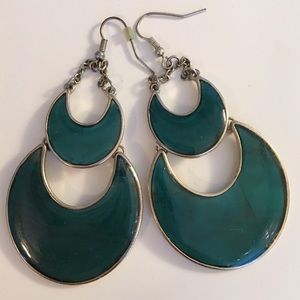 Forever 21 Jade Rounded Drop Earrings