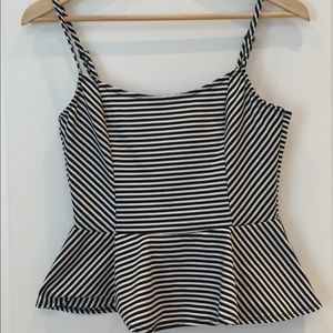 Mimi Chica Stripe Peplum Top
