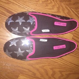 Betsey Johnson Sequined Star Slippers