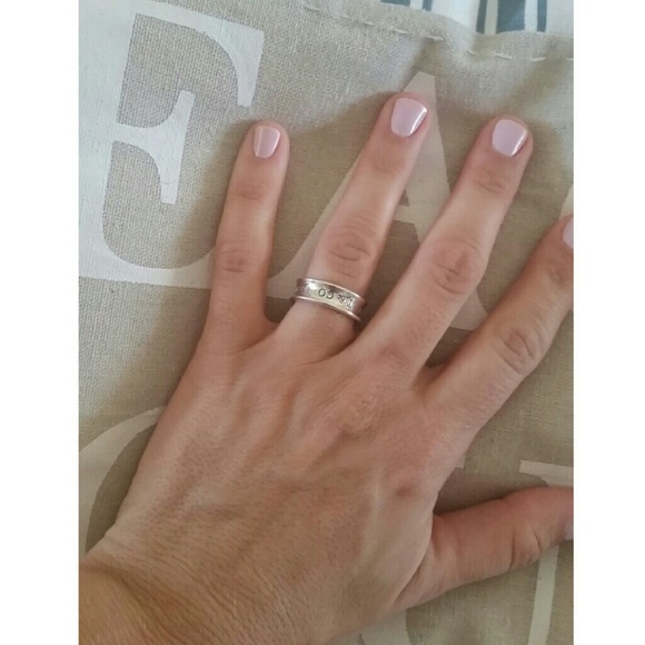 SOLD!  Tiffany 1837 Silver Ring - Picture 2 of 3