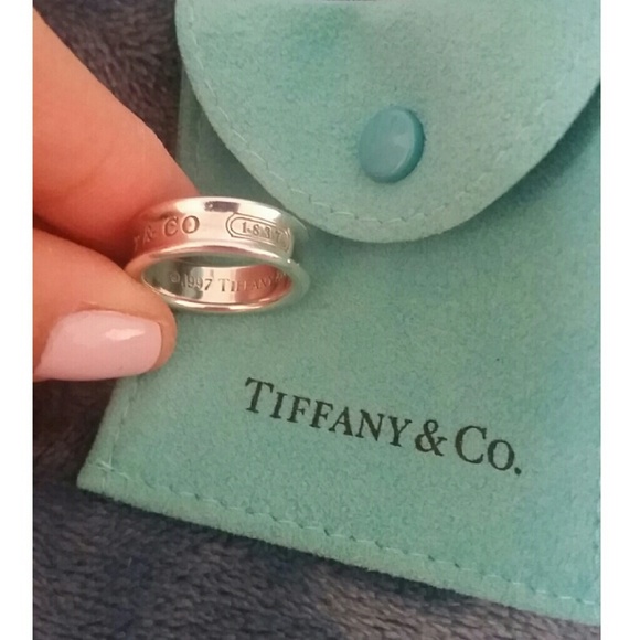 SOLD!  Tiffany 1837 Silver Ring - Picture 3 of 3