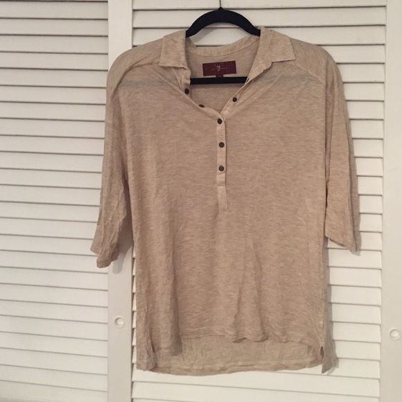 Seven for all mankind three quarter sleeved top