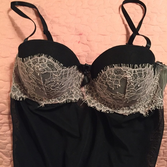 Marilyn Monroe black pink bustier lingerie size M - Picture 2 of 4