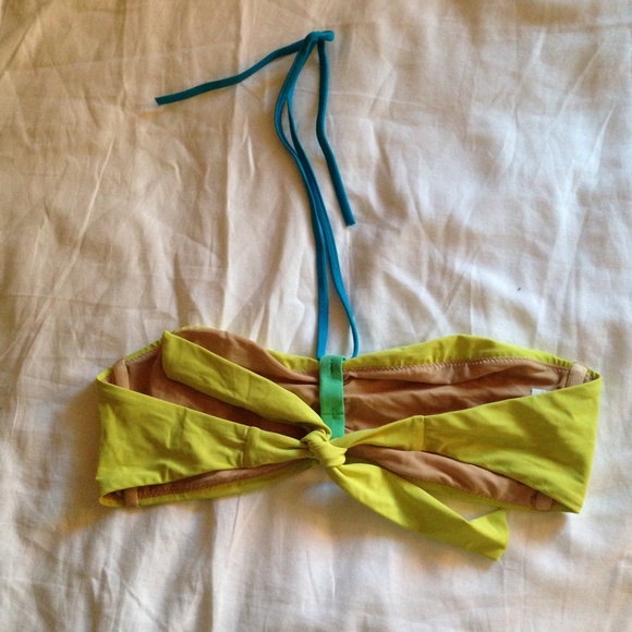 NWT Gap Chartreuse Bandeau Bikini Top - Picture 2 of 4