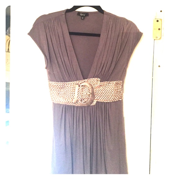 Sky cap sleeve top, steel grey.