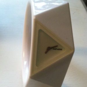 White Nixon geometric bangle watch