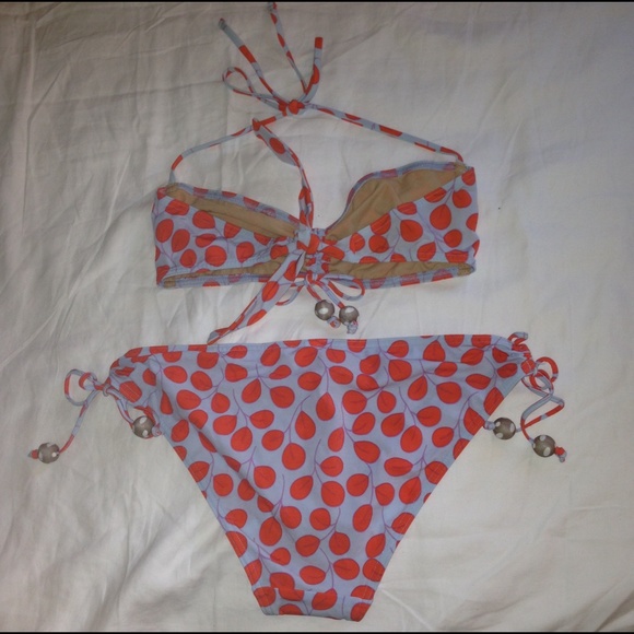 NWT Gap Leaf Print Bandeau Bikini - Picture 3 of 4