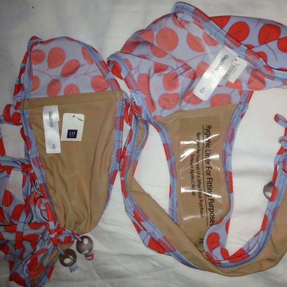 NWT Gap Leaf Print Bandeau Bikini - Picture 4 of 4