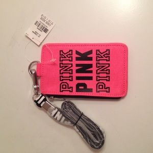 VS PINK Lanyard and ID Holder